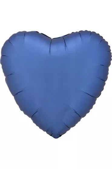 Amscan Balon foliowy Lustre Azure niebieski serce 43cm