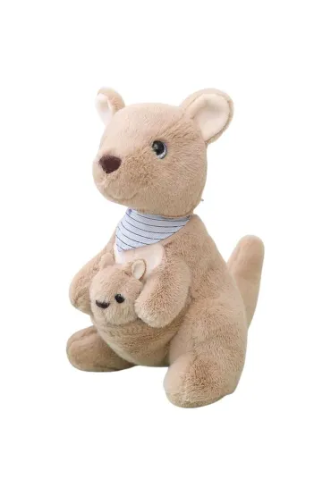 Kangur pluszowy z m�odym 23cm LeanToys