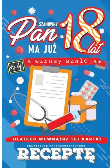 Yeku Karnet Urodzinowy z recept� 18 JCX-044