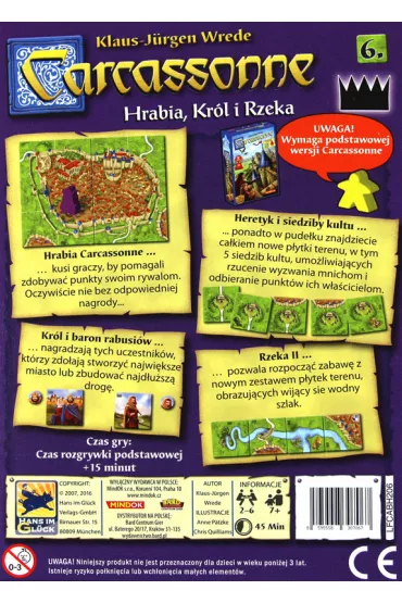 Carcassonne 6. rozszerzenie. Hrabia, Kr�l i Rzeka - Wrede Klaus-Jurgen