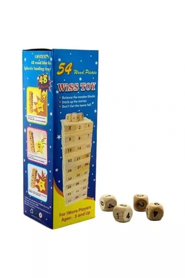 Wie�a Jenga Liczby Zr�czno�� LeanToys
