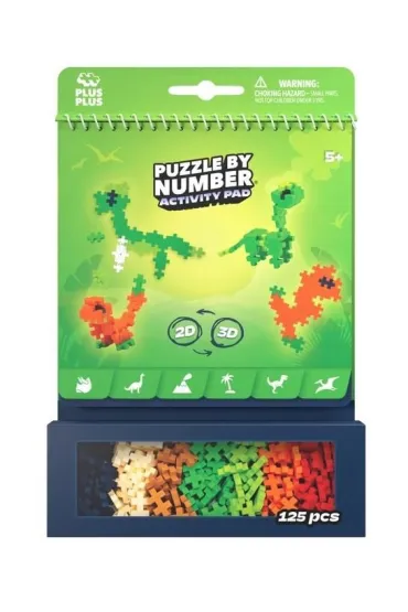 Klocki Plus-Plus puzzle by number dinozaury 125el
