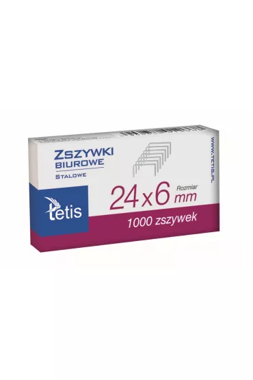 Tetis Zszywki biurowe 24/6 1000 szt.