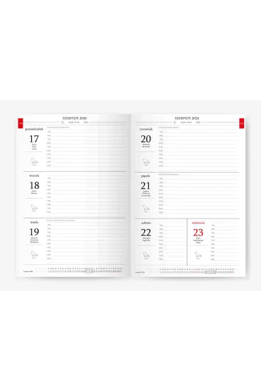 Kalendarz nauczyciela 2026/27 A5 tyg. r�owy