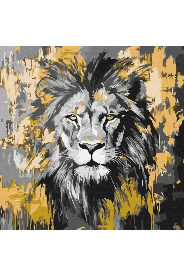 Ideyka Malowanie po numerach - Z�oty lew metal 40x40cm