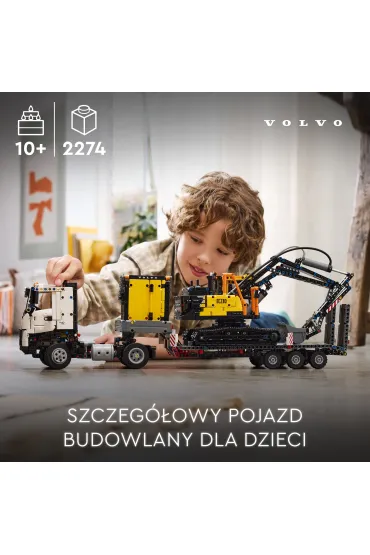LEGO Technic Ci�ar�wka Volvo FMX i koparka EC230 Electric 42175