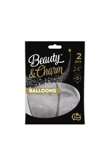 Godan Balony Beauty&Charm platynowe srebrne 2 szt.