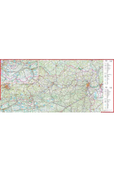 Austria mapa samochodowa 1:500 000 laminat 2025