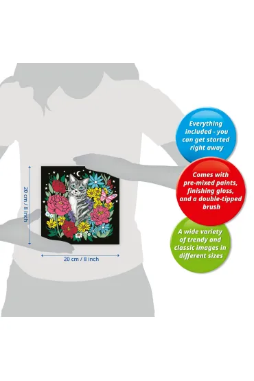 Ravensburger CreArt: Pixie Cold Edition - Kot 20x20cm