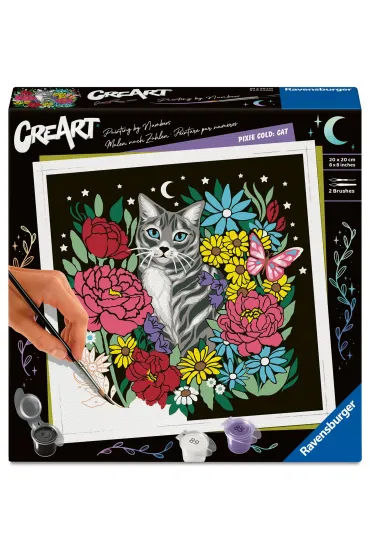 Ravensburger CreArt: Pixie Cold Edition - Kot 20x20cm