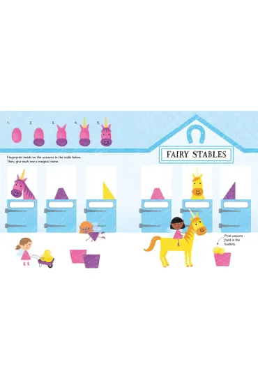 Unicorns and Fairies. Fingerprint activities wer. angielska - Fiona Watt