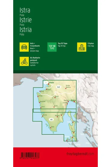 Mapa Istria Pula 1:100 000