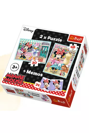 Puzzle 2w1 30+48 el. Hobby Minnie + memos 90605 Trefl