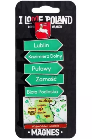 Pan Dragon Magnes I love Poland Lubelskie