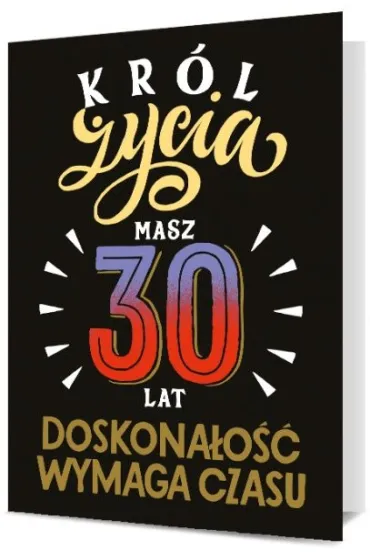 Pan Dragon Karnet Urodziny 30 m�skie B6-1898