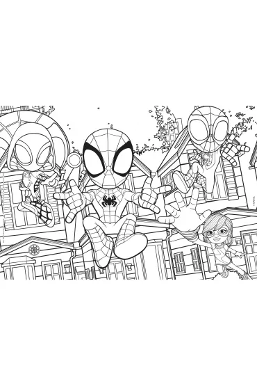 Puzzle dwustronne 24 el. PLUS Spidey It`s a Team Lisciani