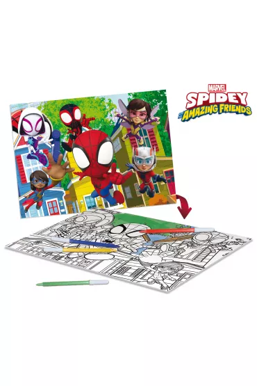 Puzzle dwustronne 24 el. PLUS Spidey It`s a Team Lisciani