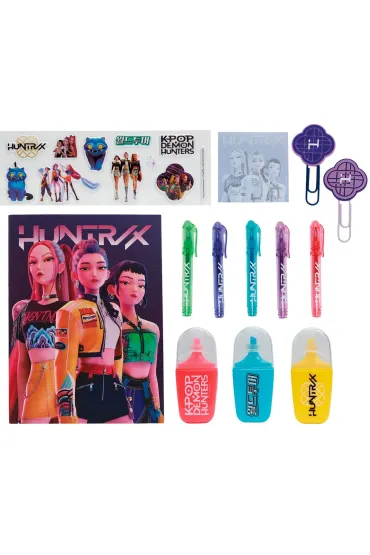 KIDS EUROSWAN Zestaw pi�mienniczy w saszetce K-POP Demon Hunters Huntrix 20 element�w KD710998