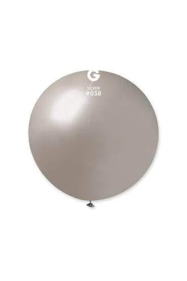 Godan Balon kula metaliczna srebrna 80cm