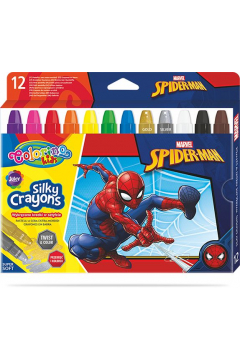 Patio Kredki elowe wykrcane Colorino Kids Spiderman 12 kolorw