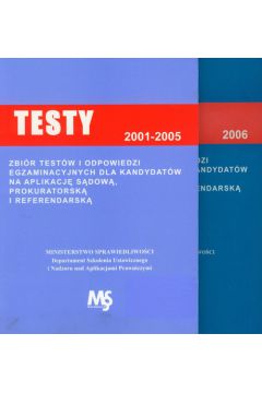 Testy egzaminacyjne dla kandydat�w na aplikacje s�dow�, prokuratorsk� i referendarsk�