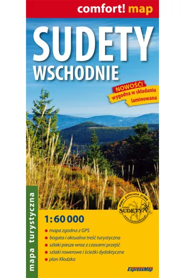 Sudety Wschodnie mapa turystyczna laminowana