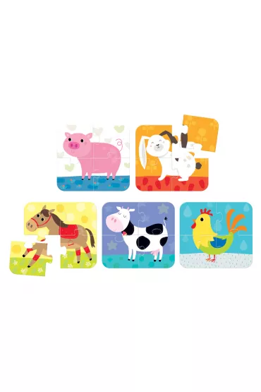 Puzzle Ukadam zwierztka Bright Junior Media