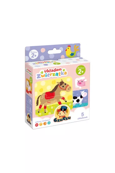 Puzzle Ukadam zwierztka Bright Junior Media