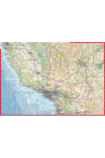 California road and tourist map 1:1 250 000 (ANG) laminat 2025