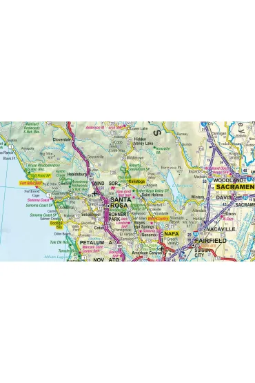 California road and tourist map 1:1 250 000 (ANG) laminat 2025