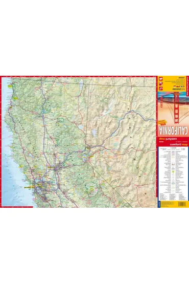 California road and tourist map 1:1 250 000 (ANG) laminat 2025