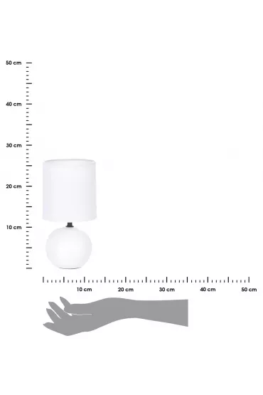 Atmosphera Lampka stoowa Timeo Biaa Matowa 25 cm
