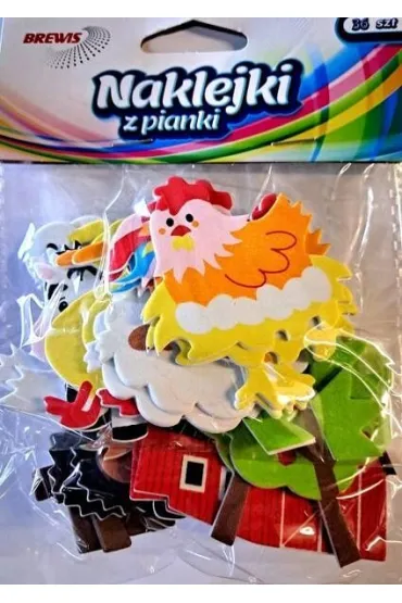 Brewis Naklejki z pianki wie� 36 szt.