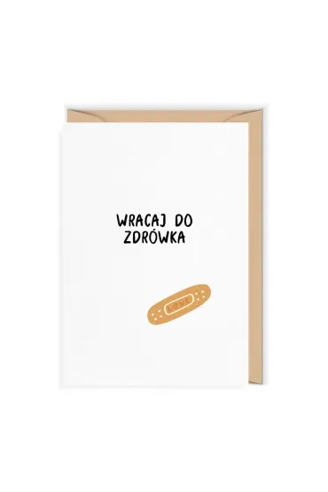 Karnet uniwersalny �yczeniami powrotu do zdrowia