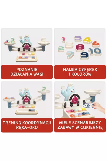 Zabawka edukacyjna G�odny Mi� Waga szalkowa Montessori - 36 m+ Top Bright