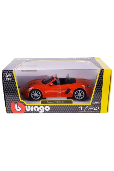 Bburago model porsche 718 boxster orange 1:24