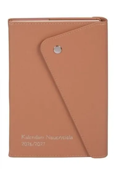Kalendarze szkolne Kalendarz Nauczyciela 2026/27 A5 Br�zowy zapinany