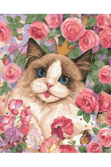 Twoje Hobby Malowanie po numerach - Kot w r�ach 40x50cm