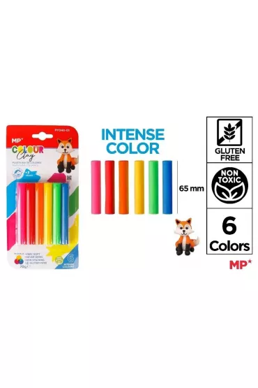 Mp Main Paper Plastelina 6 kolor�w pastel