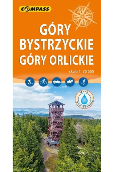 Mapa tur. - G�ry Bystrzyckie, G�ry Orlickie lam.