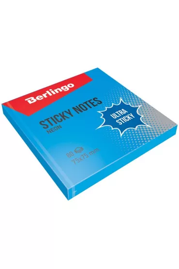 Berlingo Bloczek kartek samoprzylepnych niebieski 75x75 cm 80 kartek 80 szt.