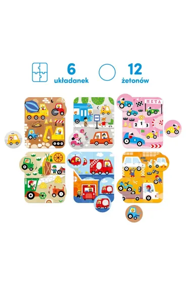 CzuCzu Puzzle Pojazdy ma�e i du�e 2+ Bright Junior Media