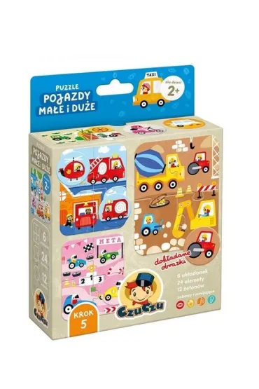 CzuCzu Puzzle Pojazdy ma�e i du�e 2+ Bright Junior Media