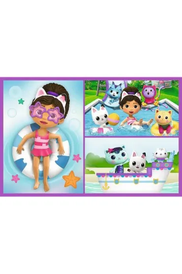 Puzzle 2x70 el. Baw si� z Gabby. Koci Domek Gabi Trefl