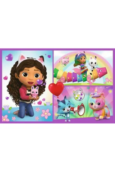 Puzzle 2x70 el. Baw si� z Gabby. Koci Domek Gabi Trefl