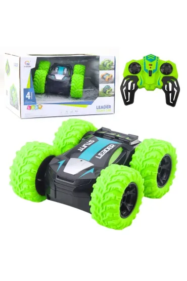 Samoch�d kaskaderski R/C obroty o 360 zielony LeanToys