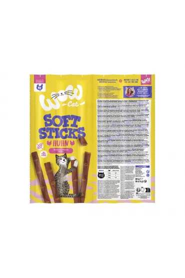 Wow Cat Soft Sticks Huhn - mikkie przysmaki z kurczakiem dla kota 5 x 6 g