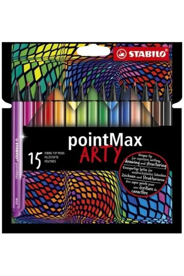 Cienkopisy Stabilo pointMax Arty, 15 kolor�w