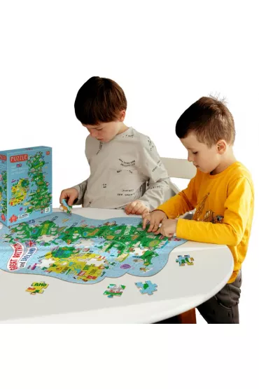 Puzzle 100 el. Mapa Wielkiej Brytanii i Irlandii Maksik