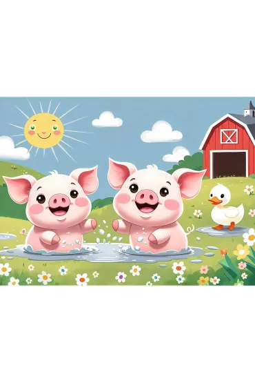 Puzzle 30 el. Weso�e �ycie na wsi Trefl